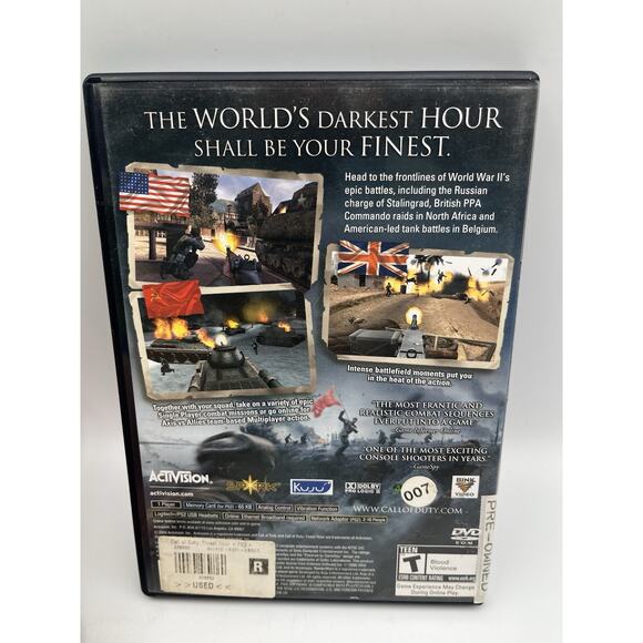 Call of Duty: Finest Hour Sony PlayStation 2 PS2 COMPLETE WITH MANUAL - Picture 2 of 6